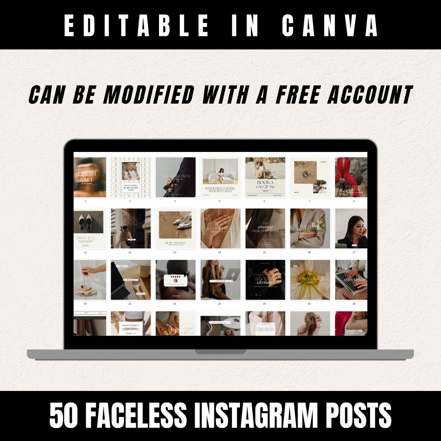 50 Faceless Instagram Post w/ MRR