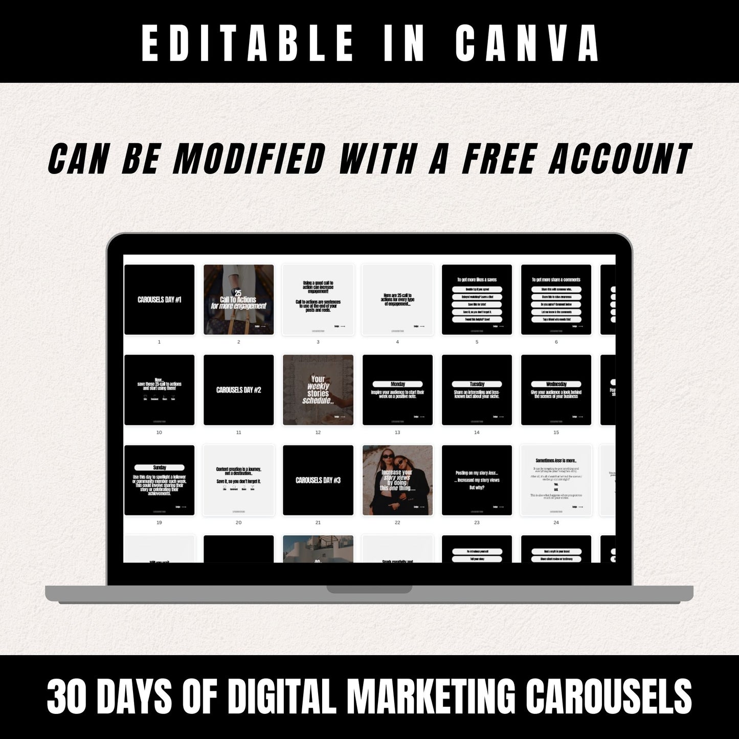 30 Days Of Digital Marketing Carousels w/ MRR