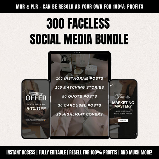 300 Faceless Social Media Bundle