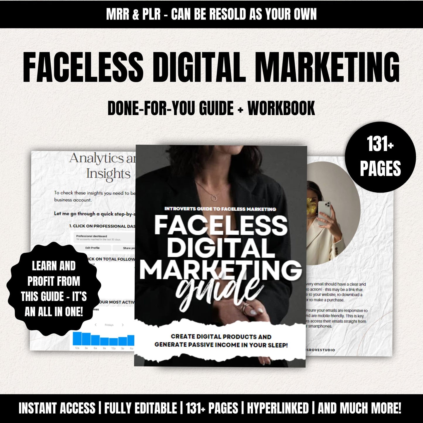 Introverts Guide to Faceless Digital Marketing + Workbook w/ MRR