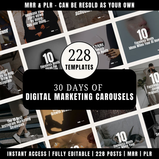 30 Days Of Digital Marketing Carousels w/ MRR