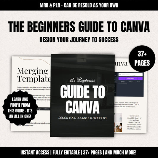 The Beginners Guide to Canva: Design Your Journey To Success Ebook w/ MRR