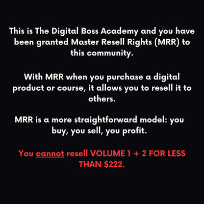 DBA VOL 2 + MRR/PLR